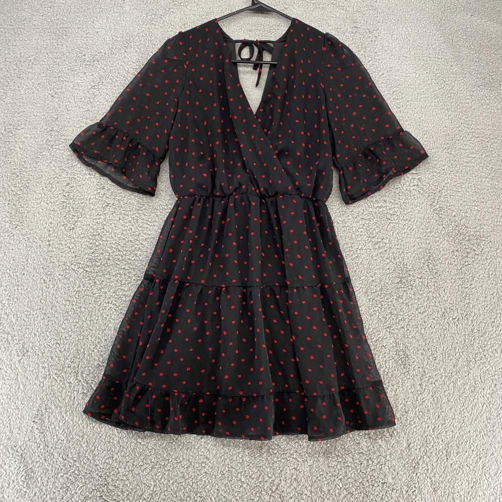 Non Stop Y2K Dress Womens Medium Retro Y2K Pinup Empire Waist Whimsigoth Black